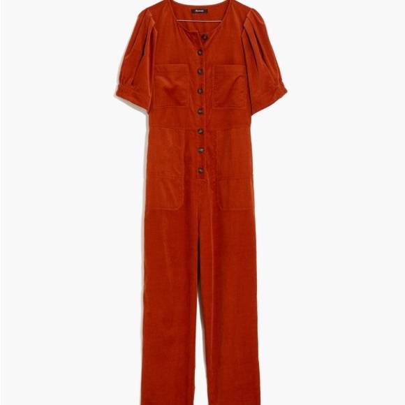 Madewell puff sleeve corduroy jumpsuit, size 2 - Picture 13 of 13
